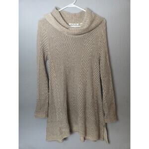 Eight Eight Eight Women's Size M Tunic Cowl Neck Pullover Sweater 100% Cotton